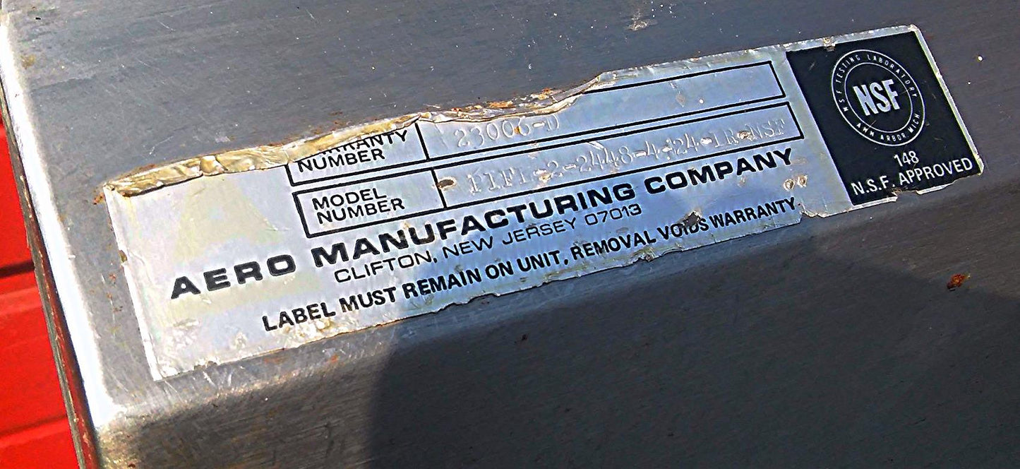 AERO 2 BOWL COMMERCIAL KITCHEN STEEL SINK 97w X 30.5d X 36"h FAUCET DRAIN PIPING