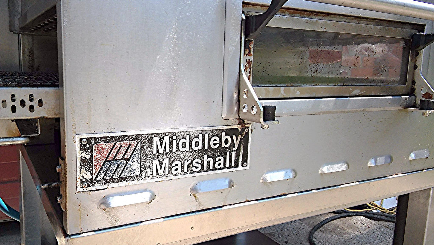 MIDDLEBY MARSHALL PS536 GS CONVEYOR PIZZA BAKE OVEN GAS TWOSTACK OVENS ON WHEELS