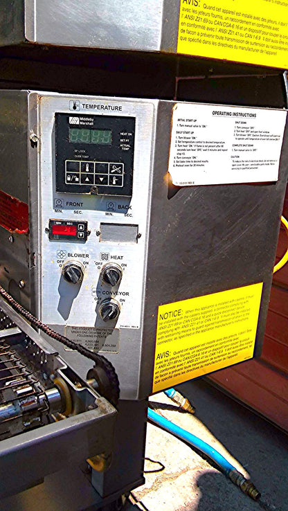 MIDDLEBY MARSHALL PS536 GS CONVEYOR PIZZA BAKE OVEN GAS TWOSTACK OVENS ON WHEELS