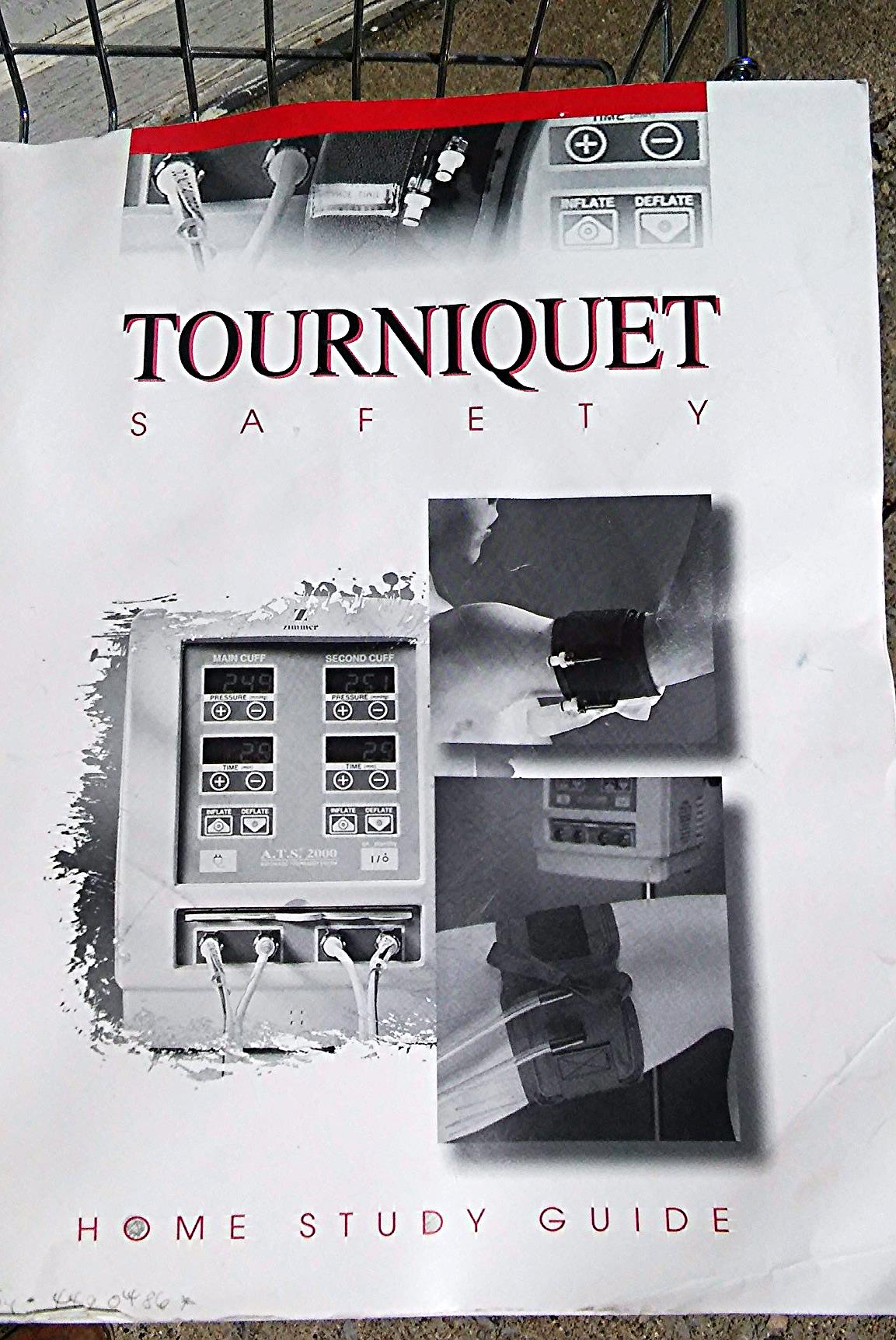ZIMMER A.T.S. 2000 TOURNIQUET SYSTEM w/ ORIGINAL STAND COMPLETE w CUFF & MANUAL