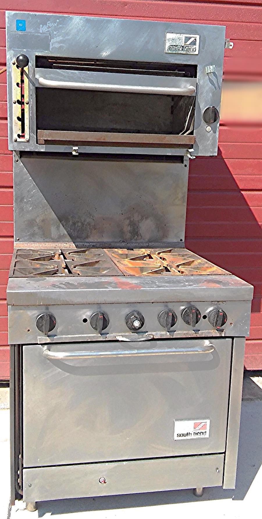 SOUTHBEND NATURAL GAS RANGE SALAMANDER OVEN STOVE KITCHEN RESTAURANT WATCH VIDEO