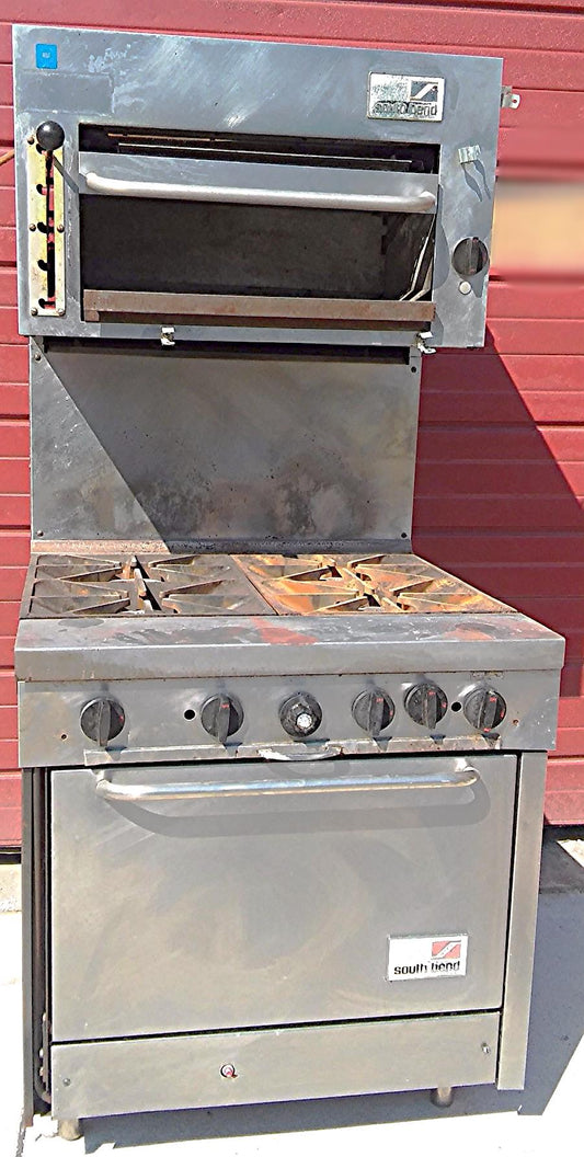 SOUTHBEND NATURAL GAS RANGE SALAMANDER OVEN STOVE KITCHEN RESTAURANT WATCH VIDEO