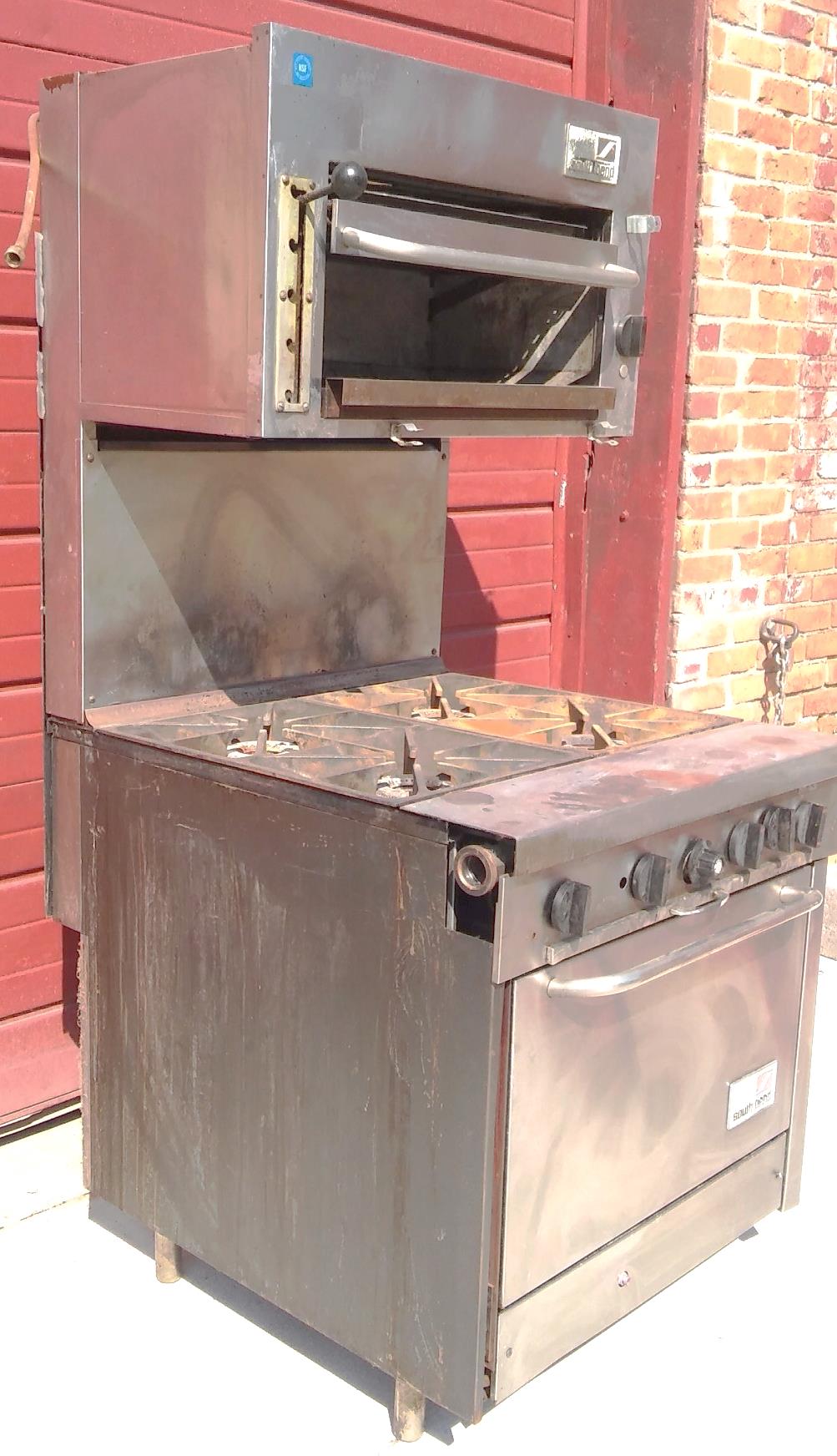 SOUTHBEND NATURAL GAS RANGE SALAMANDER OVEN STOVE KITCHEN RESTAURANT WATCH VIDEO