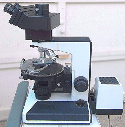 LEICA LEITZ LABORLUX 12 POL S TRINOCULAR POLARIZING MICROSCOPE STAGE WATCH VIDEO