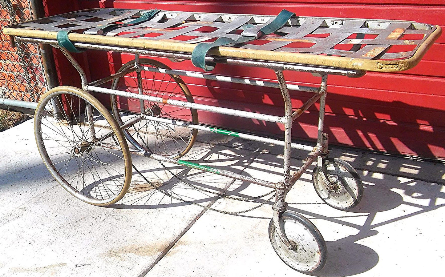 ORIGINAL RARE VINTAGE HOSPITAL PATIENT HOSPITAL GURNEY FILM COLLECTOR MUSEUM