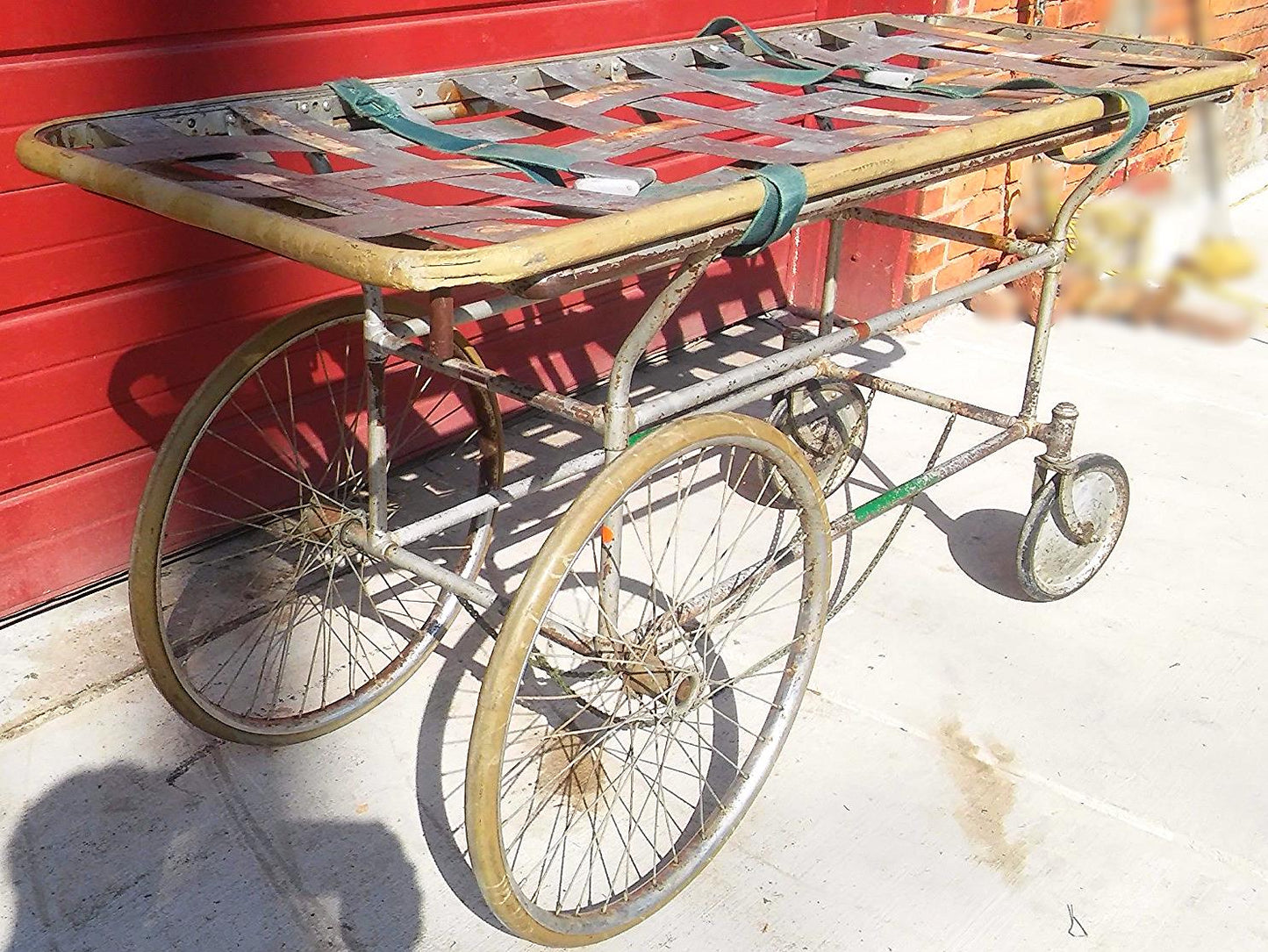 ORIGINAL RARE VINTAGE HOSPITAL PATIENT HOSPITAL GURNEY FILM COLLECTOR MUSEUM