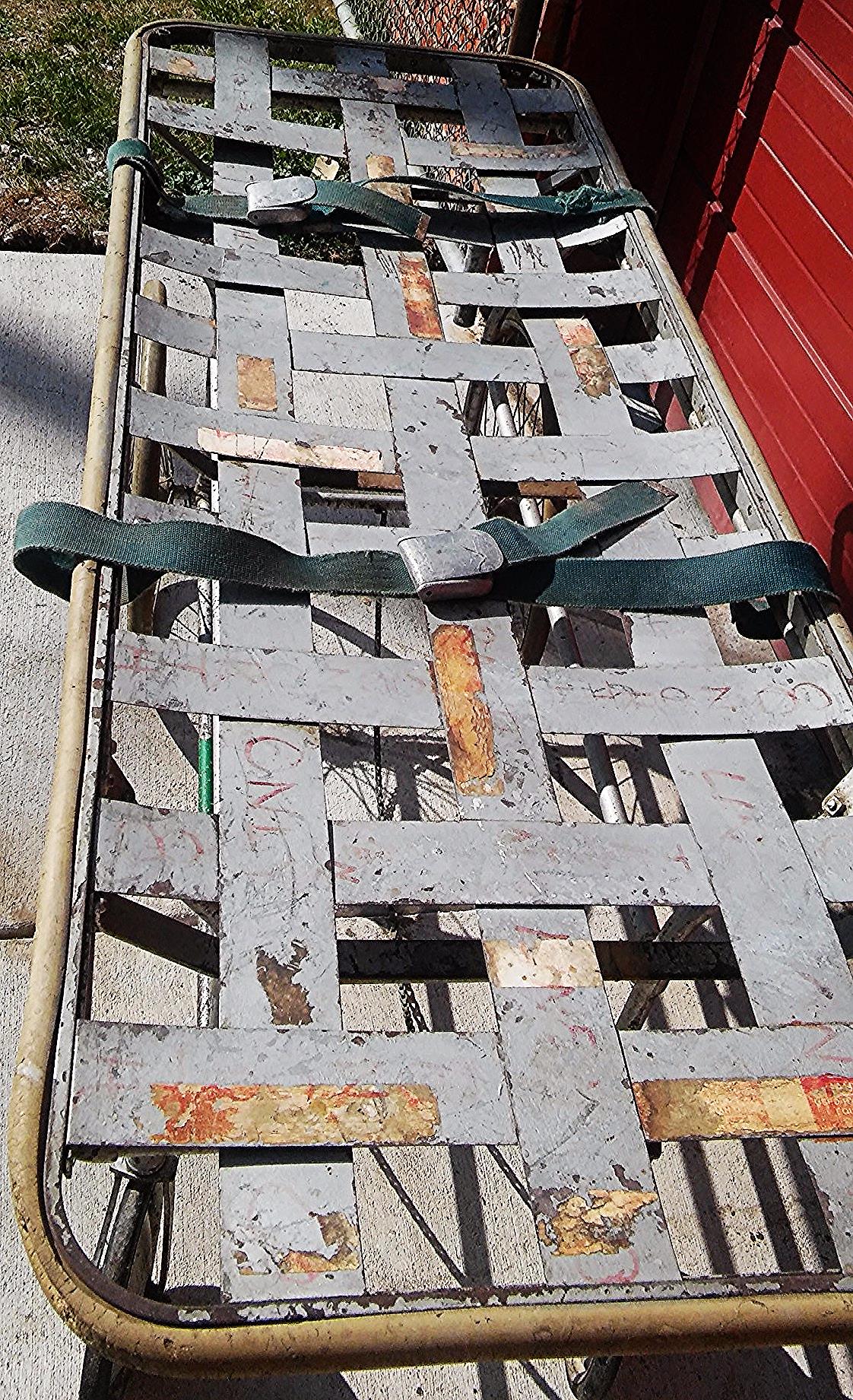 ORIGINAL RARE VINTAGE HOSPITAL PATIENT HOSPITAL GURNEY FILM COLLECTOR MUSEUM