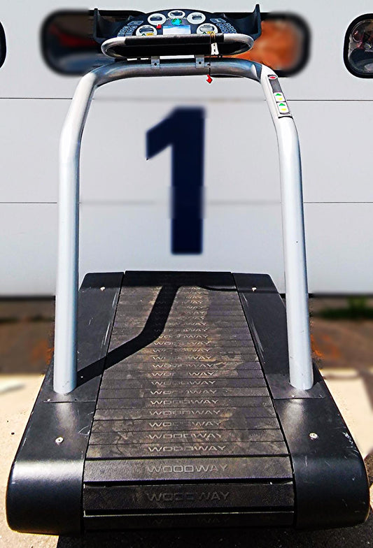 WOODWAY TREADMILL DESMO S WORKS GREAT WATCH VIDEO HERE