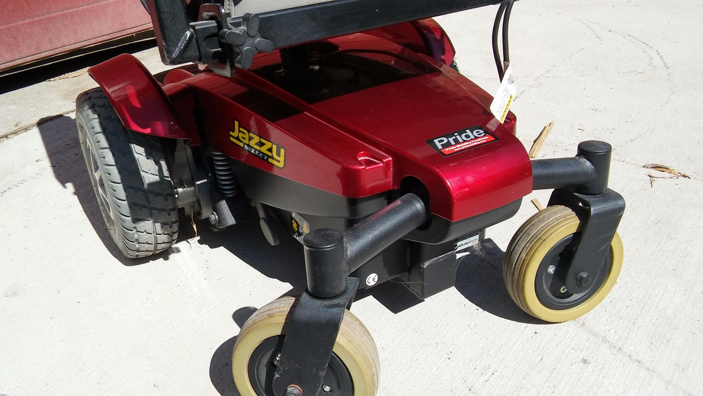 JAZZY SELECT PRIDE WHEELCHAIR with BRAND NEW BATTERIES MANUAL NO RIPS NOR TEARS