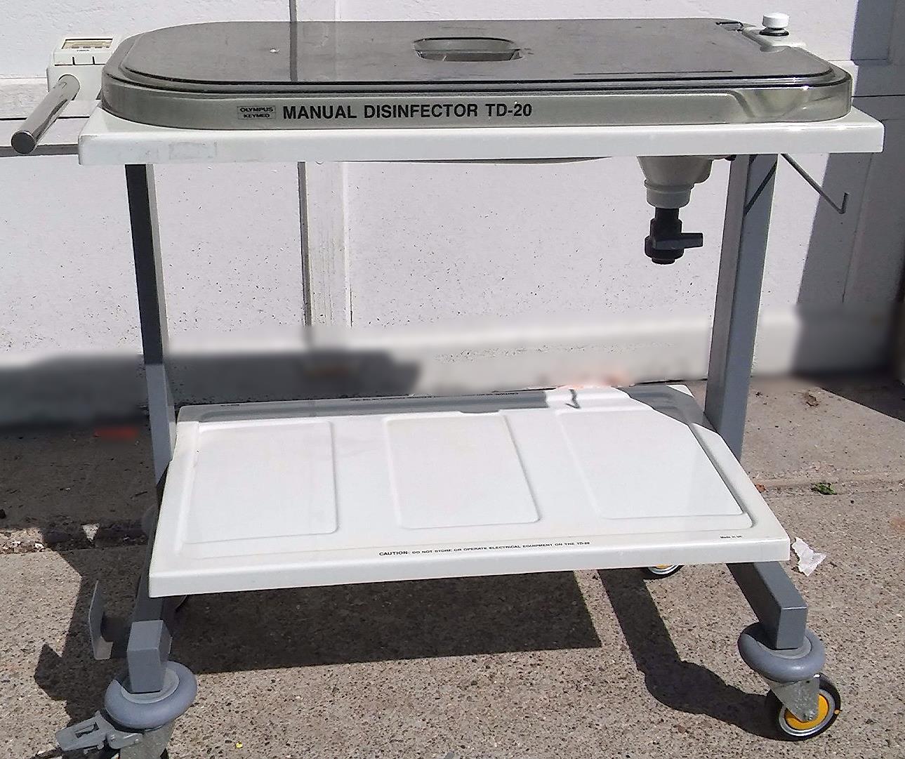 OLYMPUS TD-20 MANUAL DESINFECTOR CART OES EVIS SCOPE ENDOSCOPE WASHER CLEANER