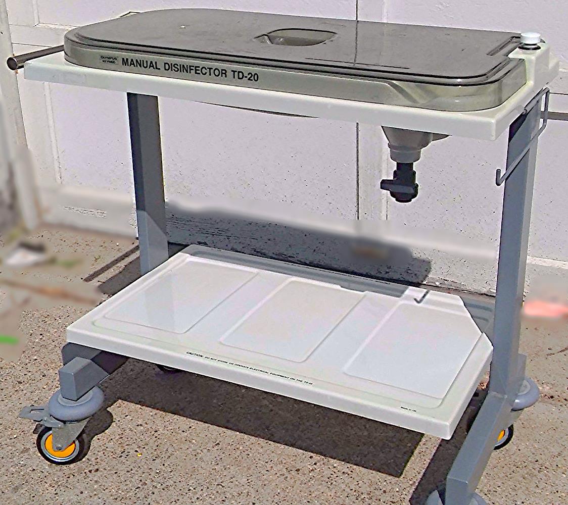 OLYMPUS TD-20 MANUAL DESINFECTOR CART OES EVIS SCOPE ENDOSCOPE WASHER CLEANER
