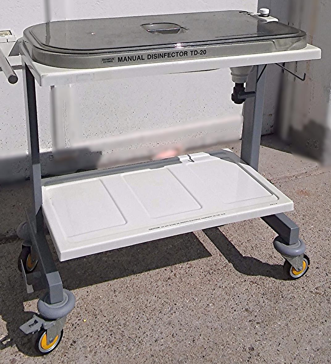 OLYMPUS TD-20 MANUAL DESINFECTOR CART OES EVIS SCOPE ENDOSCOPE WASHER CLEANER