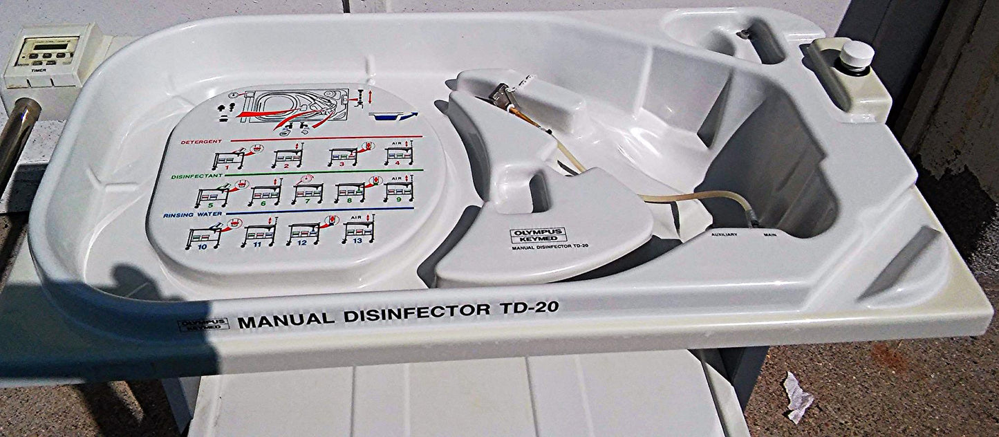 OLYMPUS TD-20 MANUAL DESINFECTOR CART OES EVIS SCOPE ENDOSCOPE WASHER CLEANER