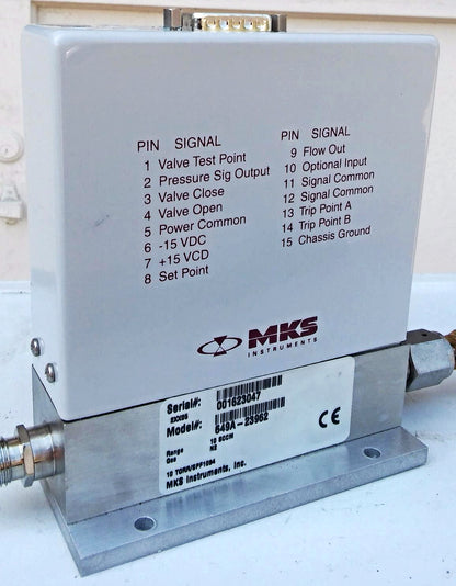 MKS 649A 23962 Pressure Controller Valve Range 10 SCCM Gas N2 10 Torr