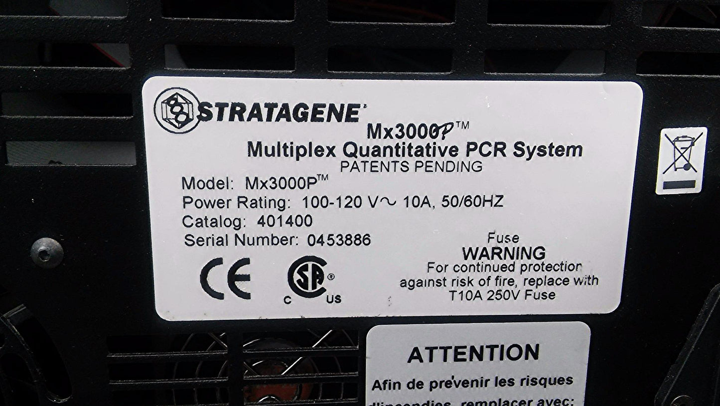 STRATAGENE MULTIPLEX Mx 3000P QUANTITATIVE PCR SYSTEM 96 Well