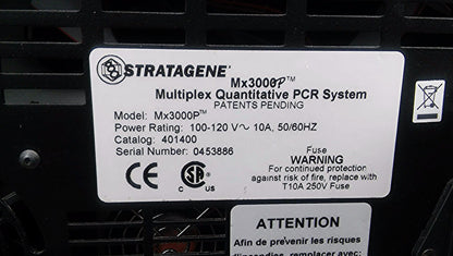 STRATAGENE MULTIPLEX Mx 3000P QUANTITATIVE PCR SYSTEM 96 Well