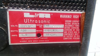 L & R ULTRASONIC Cleaner model 430 GEN with Timer Tank Dental Lab Jewel FREESHIP