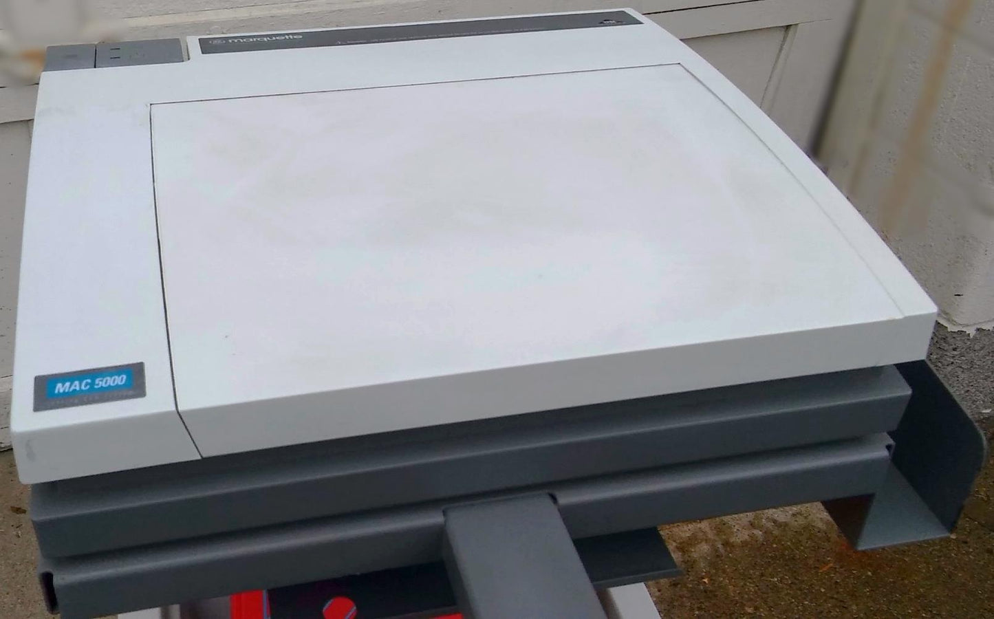 GE MARQUETTE MAC 5000 RESTING ECG EKG ANALYSIS SYSTEM CART