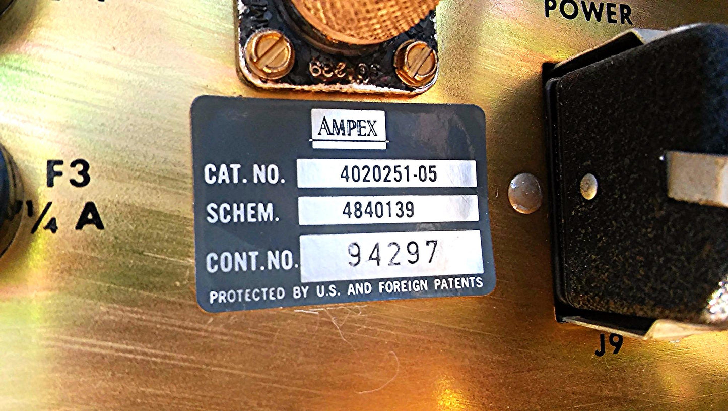 AMPEX AG 350-2 REEL RECORDER PREAMP s 401 402 WORKs PERFECTLY WATCHVIDEO