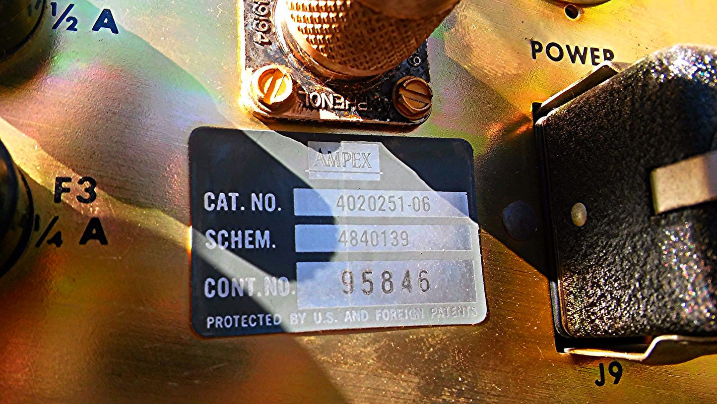 AMPEX AG 350-2 REEL RECORDER PREAMP s 401 402 WORKs PERFECTLY WATCHVIDEO