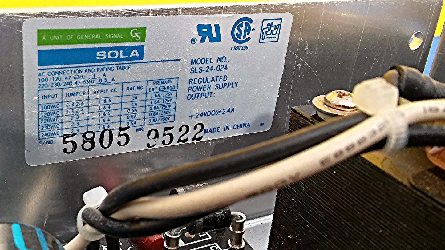SOLA SLS-24-024 LINEAR POWER SUPPLY 24 VDC @2.4 A Output FREESHIPPING