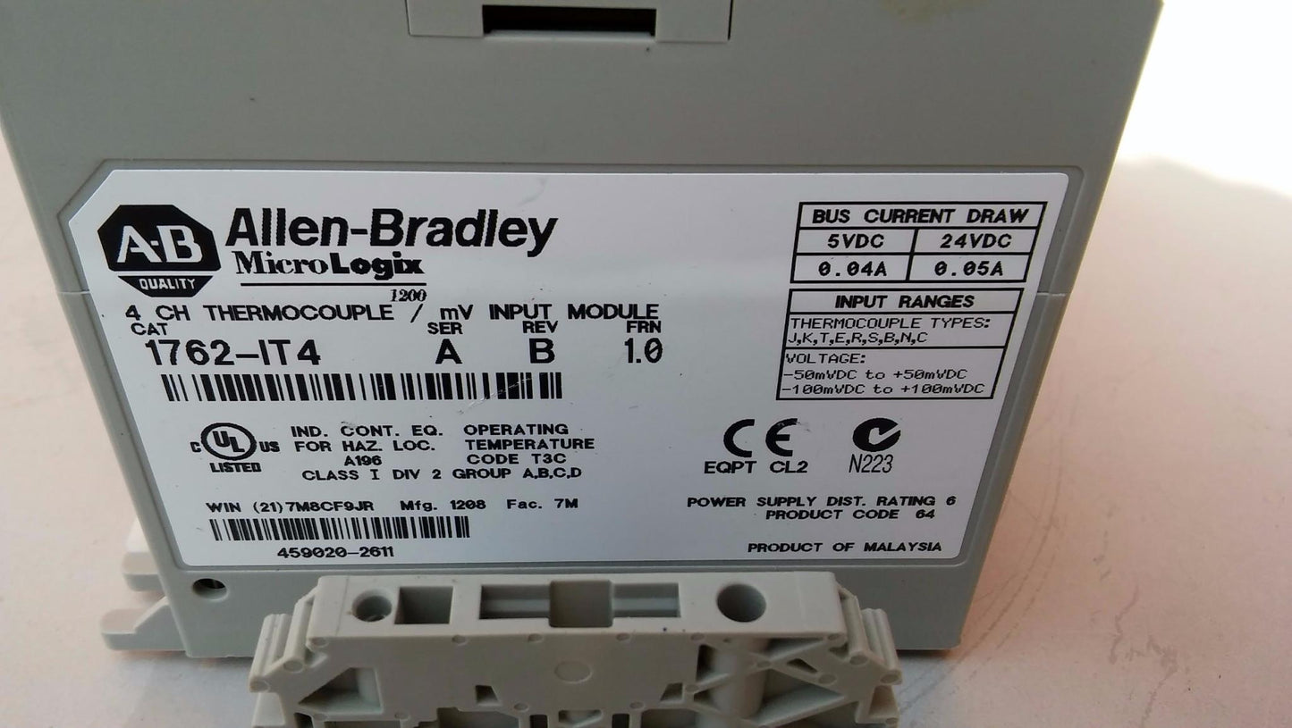 ALLEN BRADLEY MICROLOGIX 1762-IT4 1100