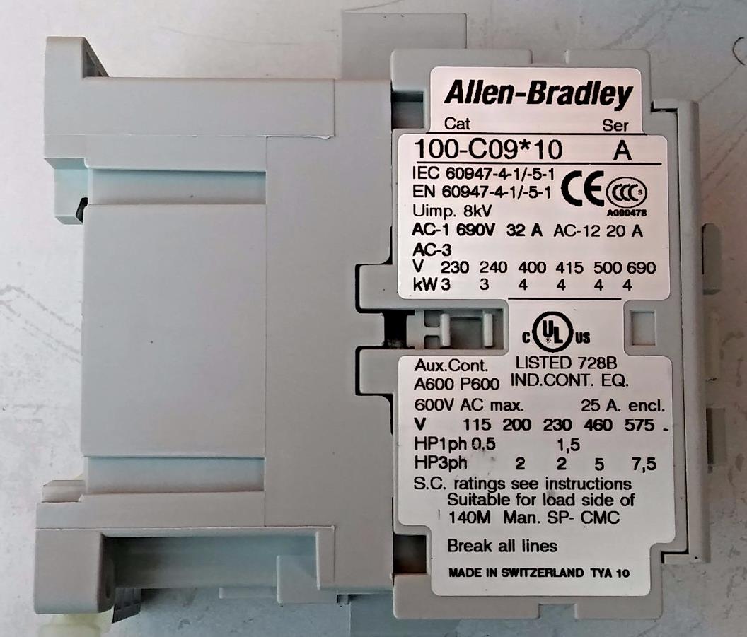 Two ALLEN BRADLEY CAT 100-C09*10 SERIAL A 600V FREESHIPPING