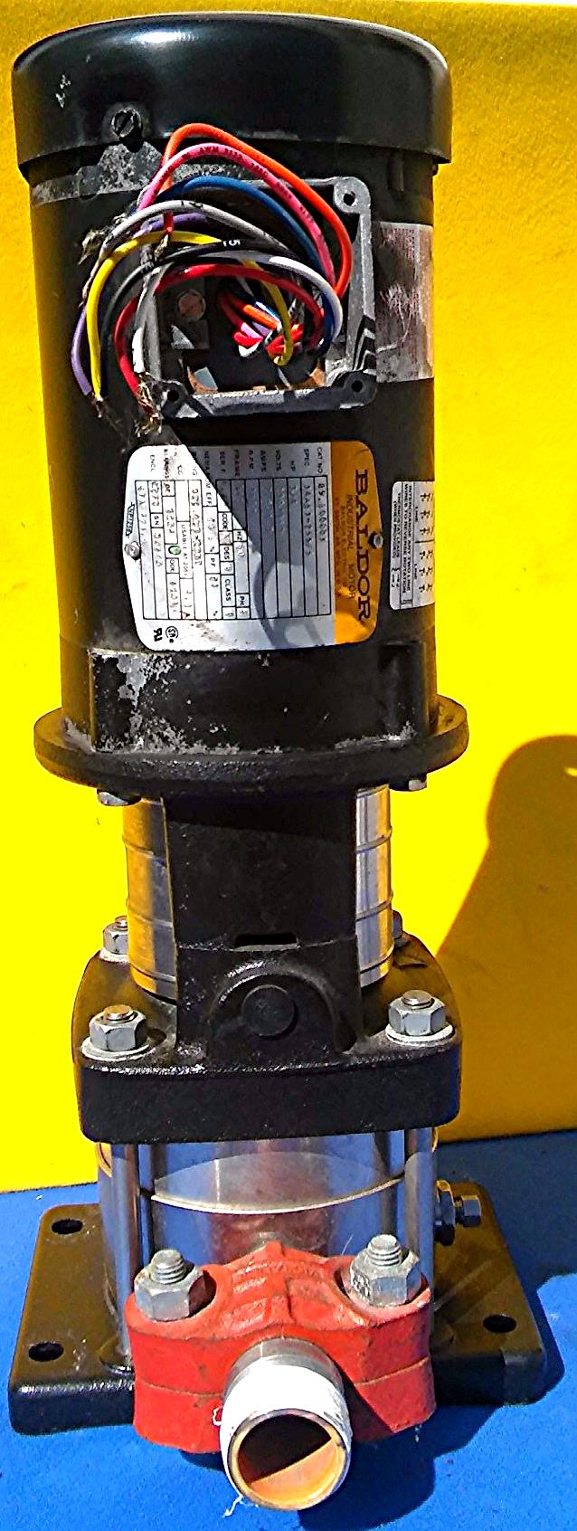 GRUNDFOS VERTICAL 3 PHASE 0.75HP D41136062E HIGH PRESSURE PUMP 22GPM FREE SHIP