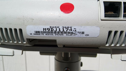 GE DASH 3000 Vital Signs Monitor & STAND LEADS CUFF OXIMETER PRINTER WATCHVIDEO