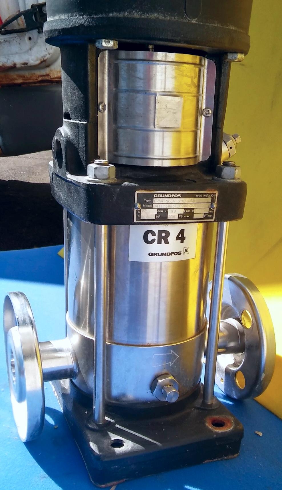 GRUNDFOS VERTICAL CRN4-50 CRN High Pressure PUMP STAINLESS S/S 22GPM 2HP 2 HP