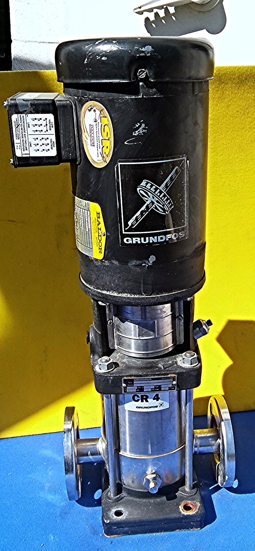 GRUNDFOS VERTICAL CRN4-50 CRN High Pressure PUMP STAINLESS S/S 22GPM 2HP 2 HP
