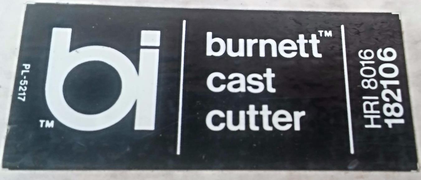 BURNETT CAST CUTTER SAW MODEL 182106 w CASE PLUS BONUS ST STEEL OPENER FREESHIP