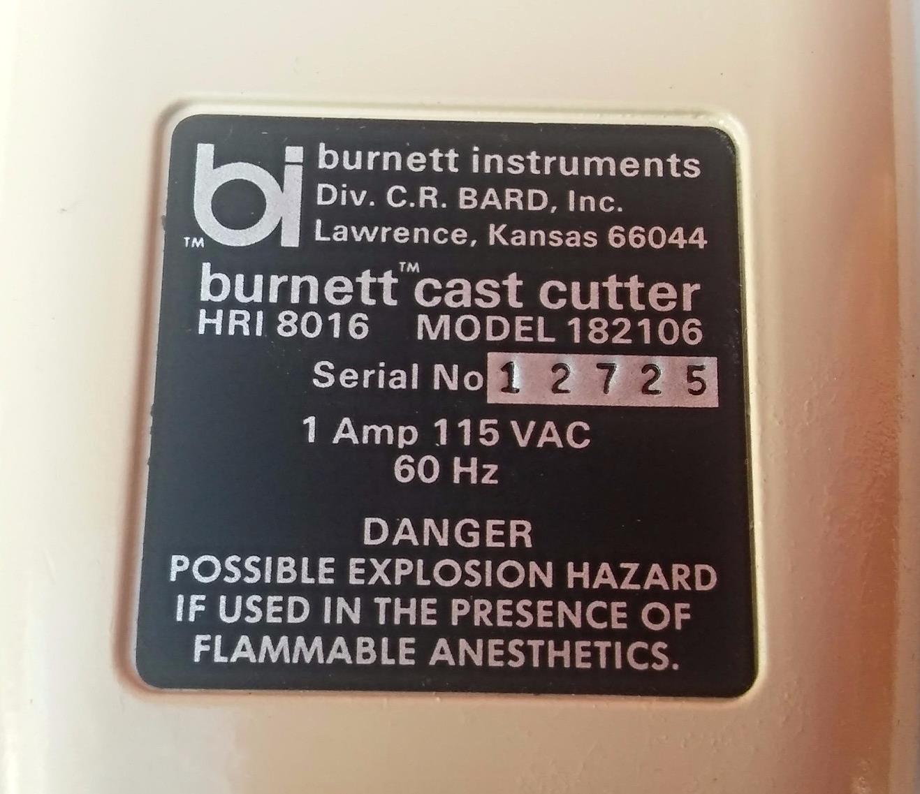 BURNETT CAST CUTTER SAW MODEL 182106 w CASE PLUS BONUS ST STEEL OPENER FREESHIP