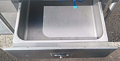 KEVRY 78x30x41 COMMERCIAL KITCHEN HEAVY STEEL PREP TABLE DRAWER TOP BOTTOM SHELF