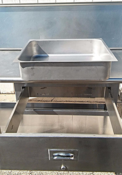 KEVRY 78x30x41 COMMERCIAL KITCHEN HEAVY STEEL PREP TABLE DRAWER TOP BOTTOM SHELF