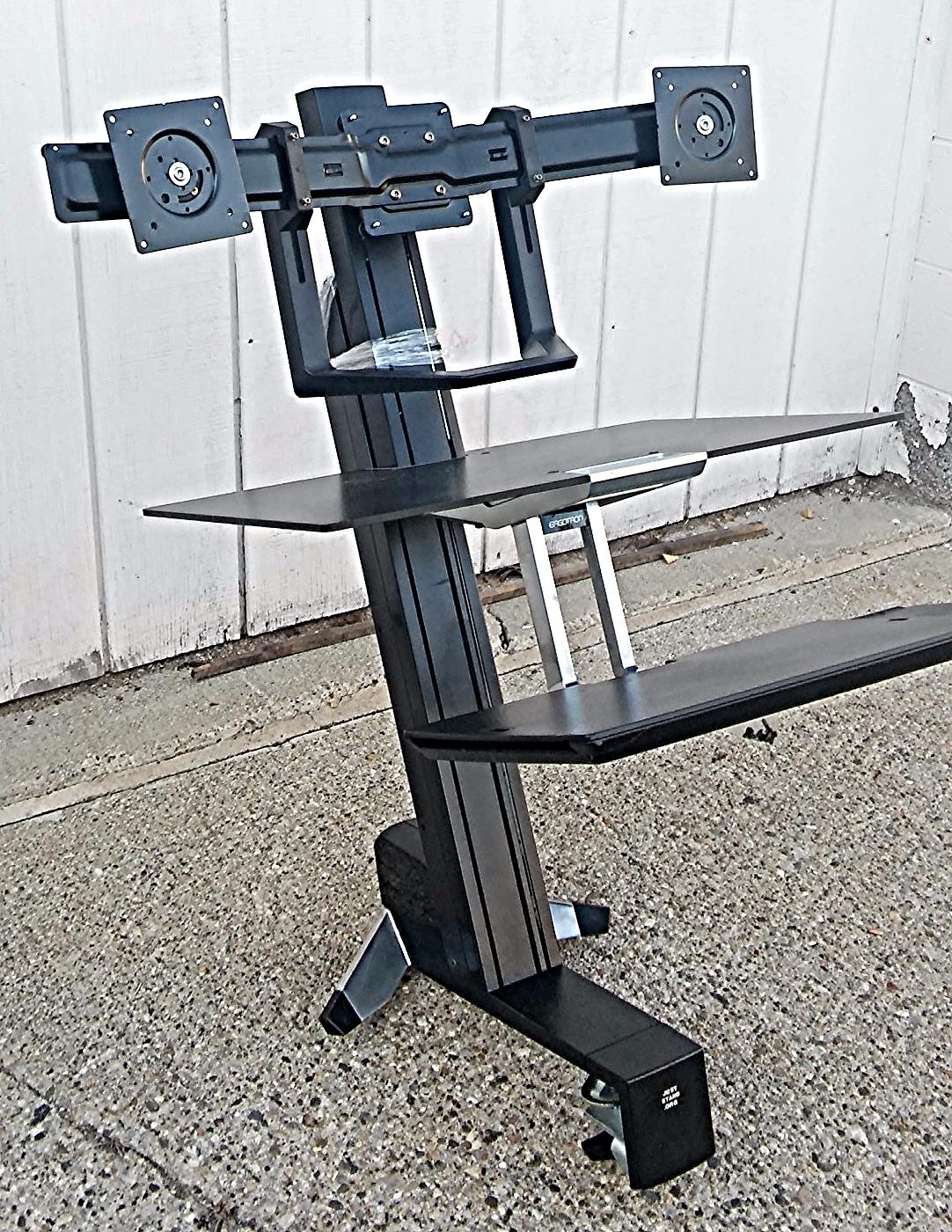 ERGOTRON 97-783 DUAL MONITOR & HANDLE with STAND FREESHIPPING