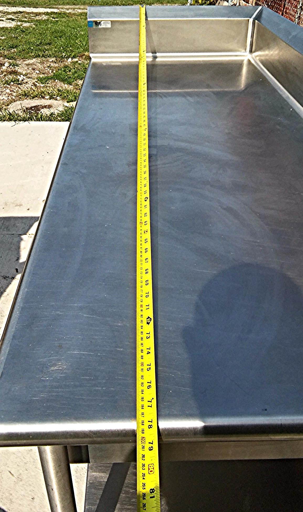 KEVRY 78x30x41 COMMERCIAL KITCHEN HEAVY STEEL PREP TABLE DRAWER TOP BOTTOM SHELF