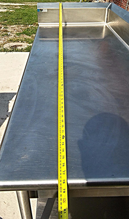 KEVRY 78x30x41 COMMERCIAL KITCHEN HEAVY STEEL PREP TABLE DRAWER TOP BOTTOM SHELF