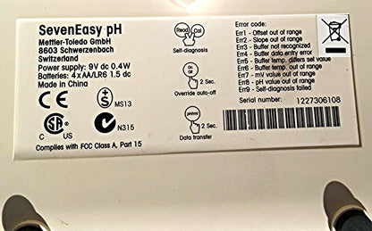 METTLER TOLEDO SEVENEASY PH METER S20 WORKS PERFECTLY FREE SHIPPING