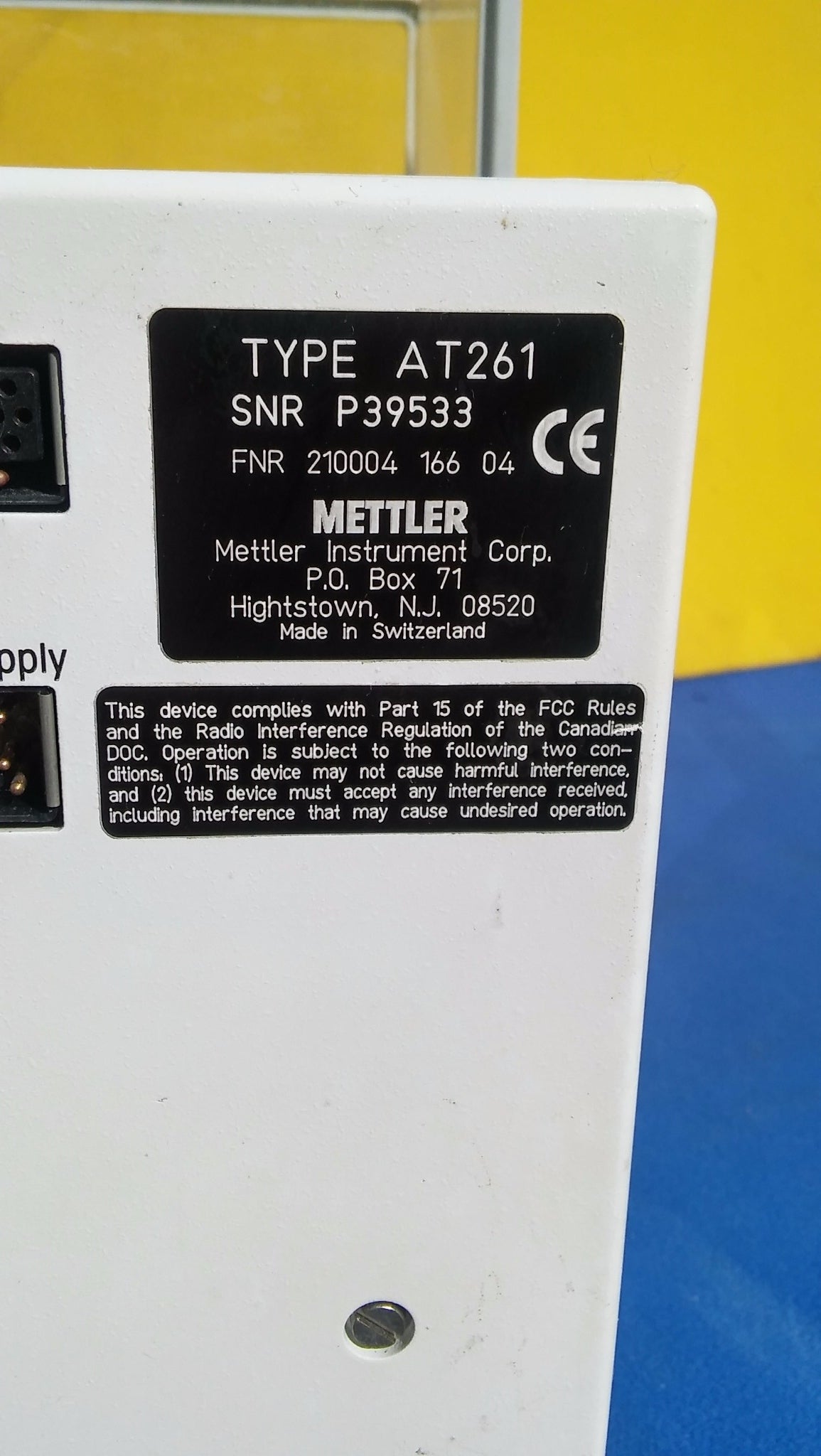 METTLER TOLEDO TYPE AT261 BALANCE PERFECT OPERATION TOP GLASS BROKEN FREE SHIP