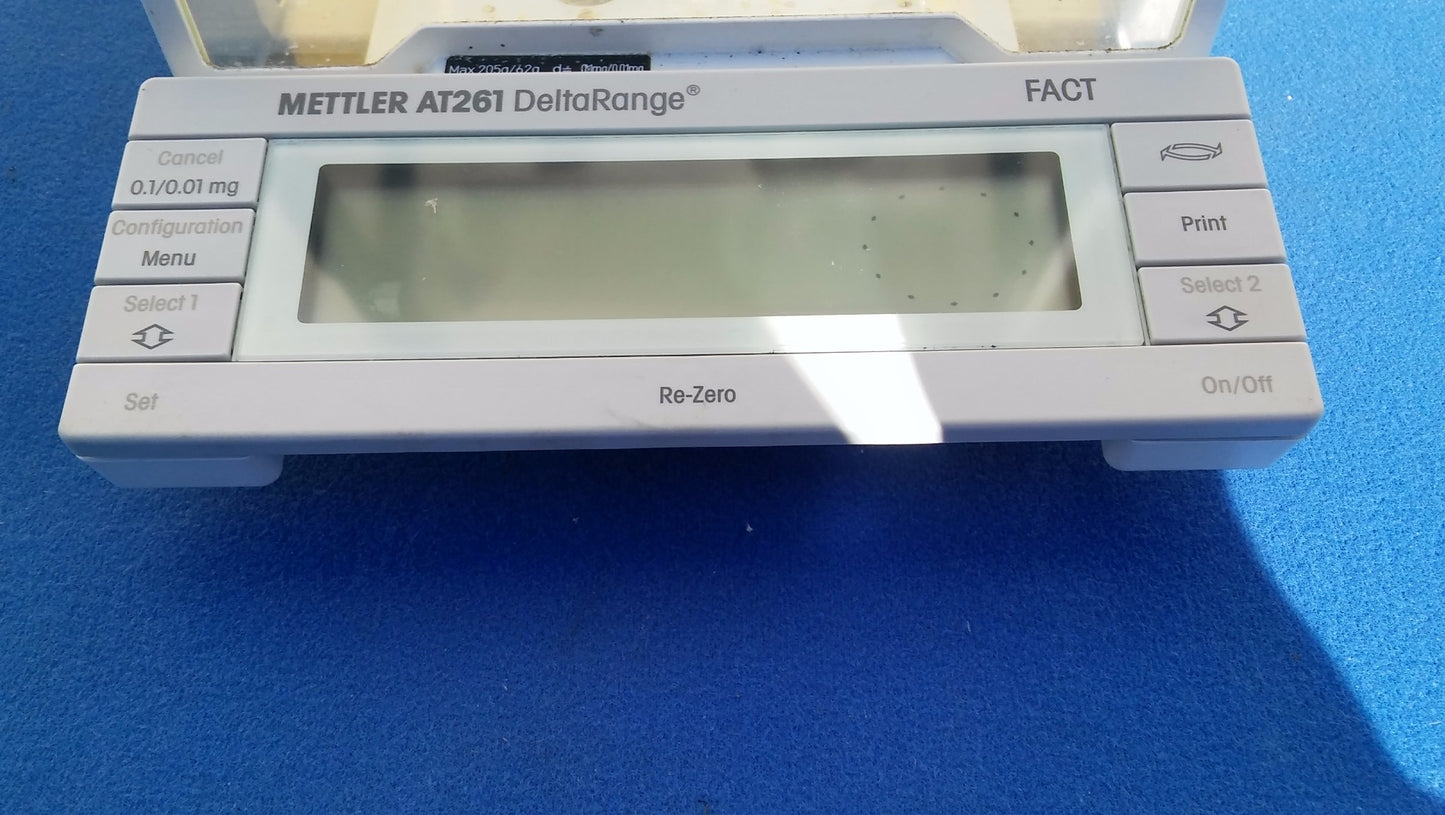METTLER TOLEDO TYPE AT261 BALANCE PERFECT OPERATION TOP GLASS BROKEN FREE SHIP
