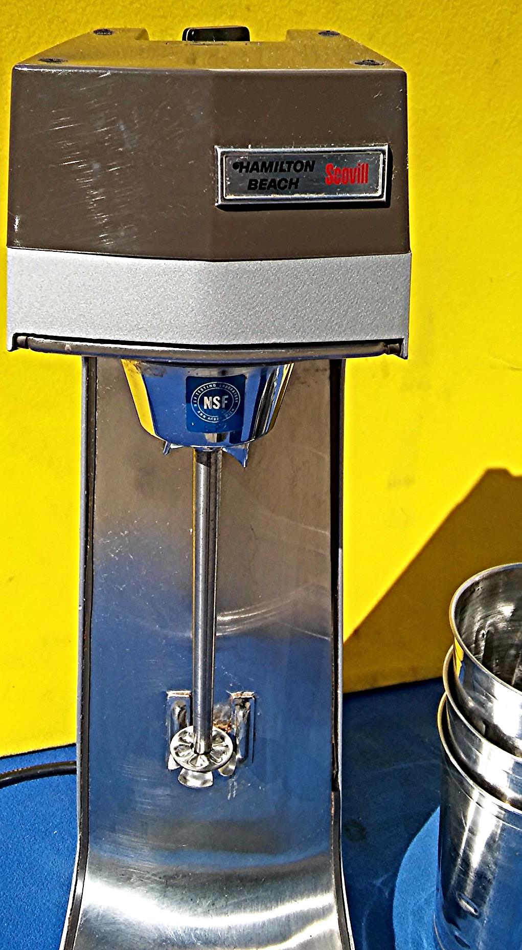 HAMILTON BEACH COMMERCIAL 3 SPEED MALT MILK SHAKER DRINK MIXER 936 + CUPS SPOONS