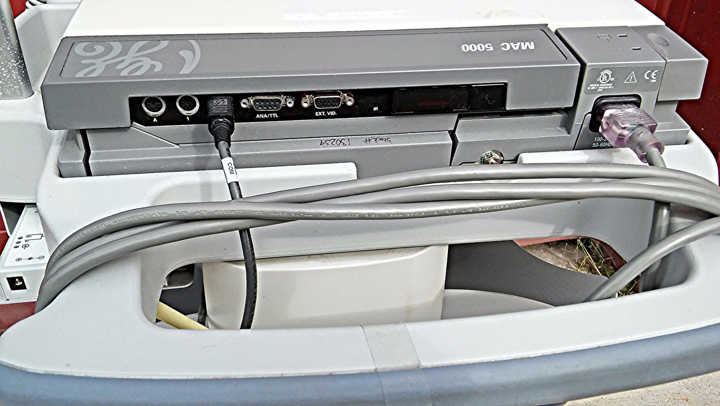 COMPLETE GE MARQUETTE MAC 5000 & SOFTWARE LEADS RESTING ECG EKG SYSTEM FREE SHIP