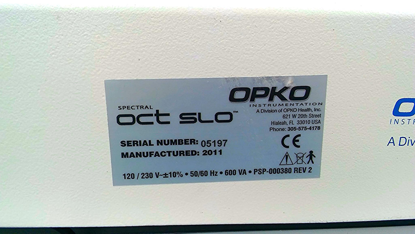 COMPLETE SPECTRAL OPKO OCT SLO IMAGING SYSTEM 100% FUNCTIONAL w MANUAL FREE SHIP