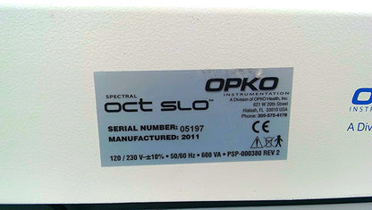 COMPLETE SPECTRAL OPKO OCT SLO IMAGING SYSTEM 100% FUNCTIONAL w MANUAL FREE SHIP