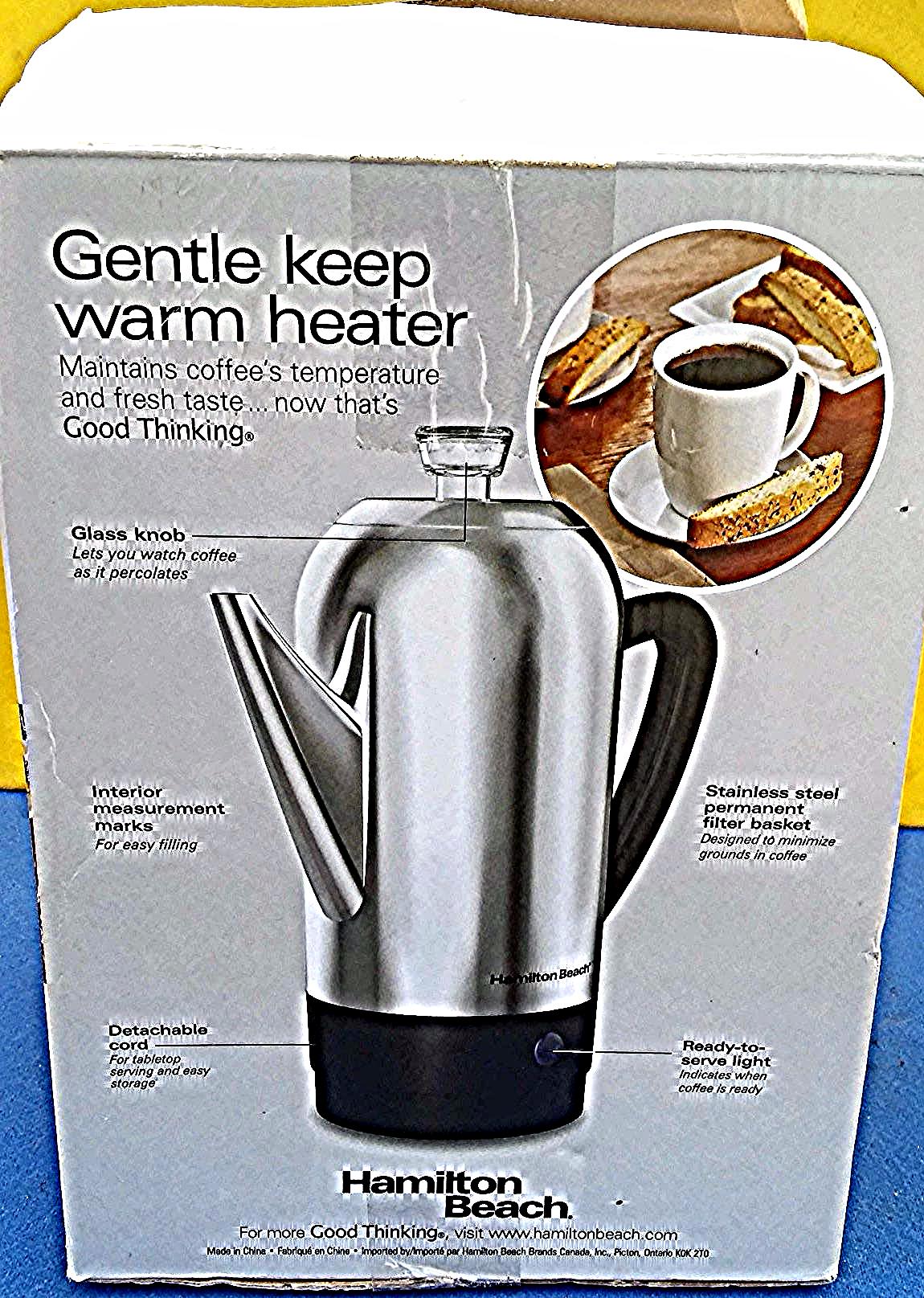 HAMILTON BEACH Model 40622 12 CUP PERCOLATOR KETTLE  40622 FREE SHIP