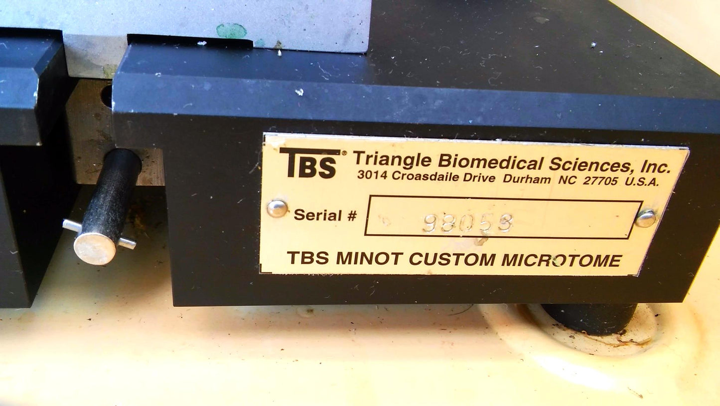 TBS TRIANGLE BIOMEDICAL MINOTOME PLUS REFRIGERATED MICROTOME WATCHVIDEO FREESHIP