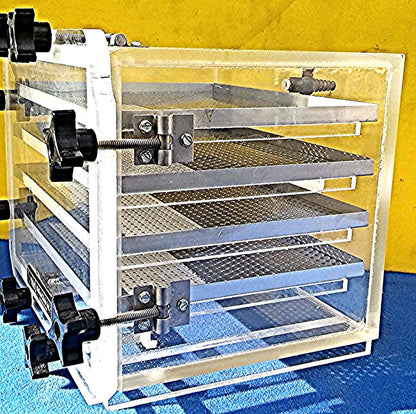 Bellco Glass Vacuum Desiccator Cabinet 12"x11"x10" w/4 Shelves Free Shipping