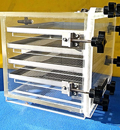 Bellco Glass Vacuum Desiccator Cabinet 12"x11"x10" w/4 Shelves Free Shipping