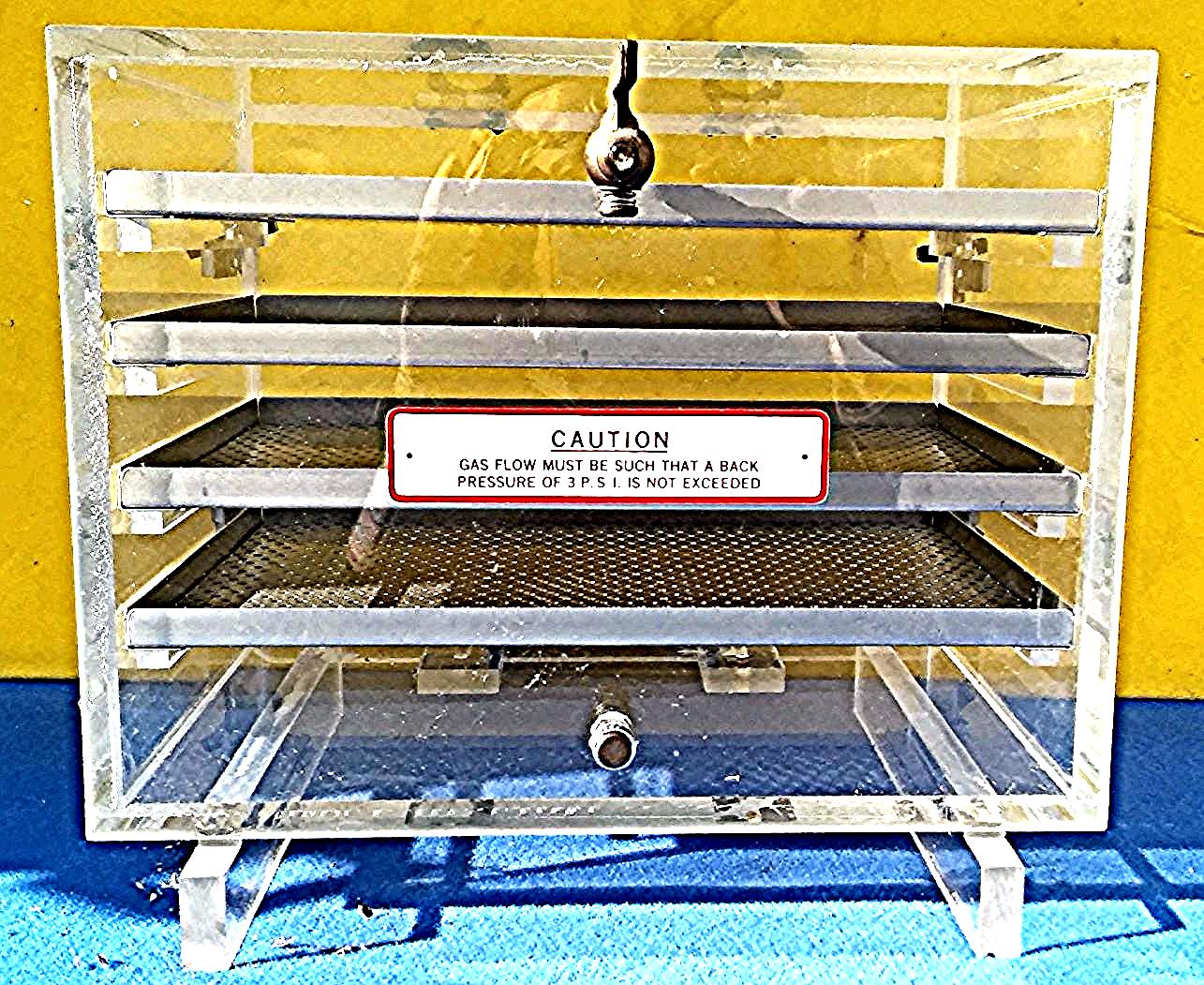 Bellco Glass Vacuum Desiccator Cabinet 12"x11"x10" w/4 Shelves Free Shipping